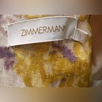 Zimmermann  High Tide Peplum Mini Dress Yellow Floral Size 1 Photo 9