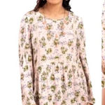 Matilda Jane Pink Floral Ruffle Like A Lady Bell Sleeve Top Tunic Size S Photo 0