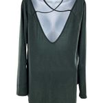 Anthropologie Lazy Sundays V-Neck Long Sleeve Open Back Shirt Small Photo 1