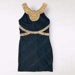 Free People  Black‎ Nerfertiti Bodycon Mini Dress Boho Party Size Large Photo 0