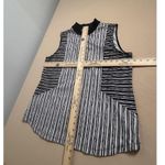Ruby Rd . Women Blouse M Sleeveless Pullover Striped Black & White Monochrome Photo 4
