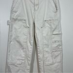 PTCL Cream Wide Leg Cargo Jeans Size 27 Photo 6