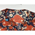 Banana Republic  Floral Short Sleeve Top Red Casual V-neck Size S Photo 3