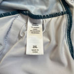 Women’s 2XL Blue Floral Swimsuit One Piece Shorts Dress Side Ruching Tank Size XXL Photo 5