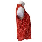 NWOT Red Floral Sleeveless V Photo 2