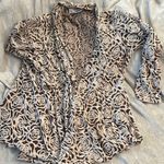 Sole Dionne Studio Floral Textured Cardigan Brown Size L Photo 0