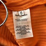 Reformation  Womens Bryleigh Knit Top Halter Collar Ribbed Tangerine Orange XS Photo 3