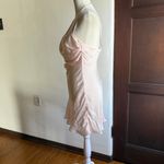 Bardot  Astrid Pink Satin Asymmetrical Fit & Flare Strappy Mini Slip Dress Small Photo 3