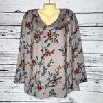 Agnes & Dora NWT Size L Sienna Floral Print Urban Pullover V-Neck Knit Top Photo 0