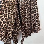 ZARA  satin animal print asymmetrical pleated leopard print midi / maxi skirt Photo 3