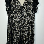 Torrid  Black Lace Overlay Dress over Cream Lining – Size 3 Photo 0