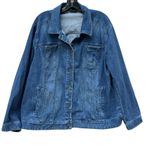 J.Jill  Medium Wash Denim Jean Jacket 2X NO SIZE TAG Photo 0