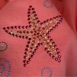 Quacker Factory Quacker‎ Factory top shirt Sz1X orange sequin seahorse starfish beach cruise Sea Photo 6