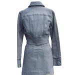 Cache Blue Gray Denim Jacket Top New Front Button Stretch $118 NWT Photo 1