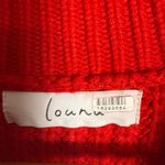 Louna Red Cable Knit Shoulder Cut Out Crewneck Pullover Sweater Size Large Photo 10