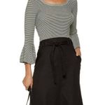 A.L.C. Shiloh Striped Crop Wool Blend Blouse Photo 8