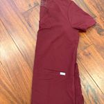 FIGS  two pocket burgundy scrub top Photo 1