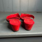 Cole Haan  Sandals Thong Leather Flat Bow Quilted Footed Tali Signature, 8.5 Red Photo 2