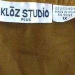 Kloz Studio 1X Tan Golden Midi Maxi Skirt Plus Gold Photo 2