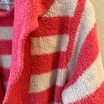 Casual Moments Pink and White Hooded Striped Bathrobe w/belt womens size smal Photo 5