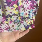 CAbi  Multicolored Woman’s Eden Floral Draped Wrap Blouse Size Medium Photo 5