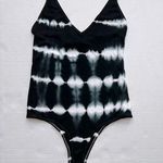 Olivaceous tie dye strappy v neck bodysuit in size medium Photo 0