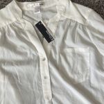 Ellison  premier button down blouse long sleeve NWT small Photo 2