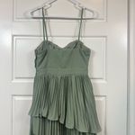 Lulus Women’s Jehona Sage Brush Pleated Classic Tiered Maxi Dress Size XS NEW Photo 4