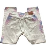 Levi's New  501 Original Button Fly Tie Dye Cream and Pink Womens Jeans 29x30 Photo 2