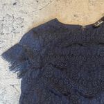 Lulus  Take Me to Brunch Navy Blue Lace Shift Dress - Size Extra Small Photo 4