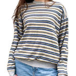 barney's new york 90s Vintage  Oversized Retro Grunge Striped Crewneck Sweater L Photo 0