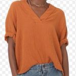 Madewell  burnt orange Shirt Medium‎ Photo 0