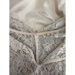 Guess  Lace Crop Top Long Sleeve Pearl‎ Oyster Multi Waist Tie XL Photo 7