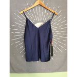 NWT Carbon38 Navy Satin Cami Blue Photo 2