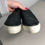 Seychelles  Laser Cut Slip On So Nice Sneakers Black Faux Leather Photo 8