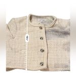 RTR Great Jones Cream Tweed Button Front Tweed Cropped Jacket Sz 10 Photo 10