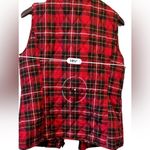 Relativity Relatively Black Red Plaid thin Quilted Lightweight Puffer Vest Photo 6