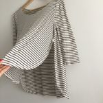 Free People  High Low‎ Knit Top Tunic 3/4 Sleeve Boat Neck Womens Size XS Photo 3