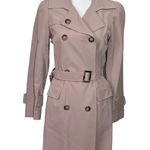 Cinzia Rocca Icons Double Breasted Trench Coat Women’s Size 4 Tan Cotton Blend Brown Photo 1
