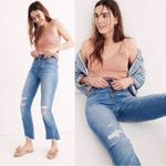 Madewell Cali Demi Boot Jean in Bronson Wash Button Front Edition Photo 2