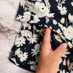 Theory Sleeveless Hodal Blouse Blue Floral Women M Old Money Summer Club Preppy Photo 2