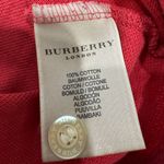 Burberry  London Slim Fit Polo Shirt Womens Red Embroidered Logo Size Small Photo 9