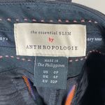 Anthropologie the Essential Slim Black Striped Belted Trouser Pants Photo 3