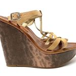 Elizabeth and James leather platform wedge sandals, size 7.5 Photo 2