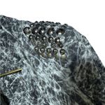 Akira Bad B Vibes Acid Wash Look Tie Back Studded Blazer Small Photo 9