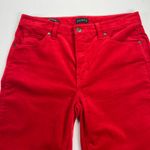 Talbots Corduroy Straight Leg Pant Jeans Cherry Red Mid Rise Size 4 Photo 1