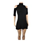 American Eagle Soft & sexy AEO womens size small Mini black turtleneck dress cold shoulder Photo 6