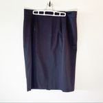 Ann Taylor  Navy Cotton Pencil Skirt 14 Tall Career Photo 1