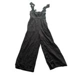 LSPACE Pasadena Large Black Ruffle Adjustable Sleeve Pantsuit Jumpsuit Ankle Photo 1