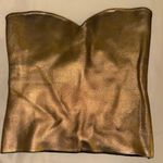 ZARA Gold  Strapless Top Metallic Bronze Photo 0